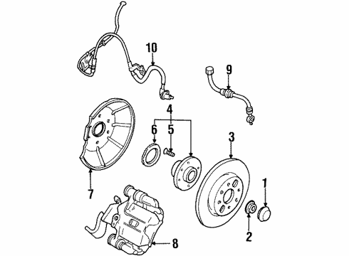 2000 Ford Escort Rear Brakes Drum Diagram for F7CZ1126AA
