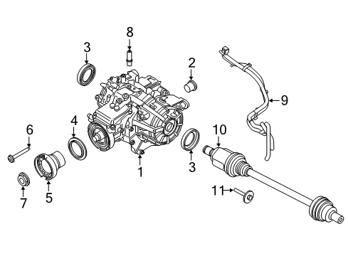 2018 Ford Focus Axle & Differential - Rear Axle Assembly Diagram for G1FZ4K138A