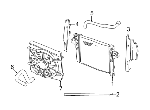 2006 Jeep Liberty Radiator & Components, Cooling Fan SHROUD-Fan Diagram for 52079879AB
