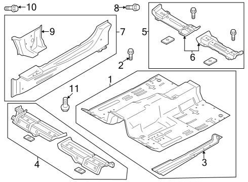 Floor Reinforce Panel Diagram for FR3Z6302038B