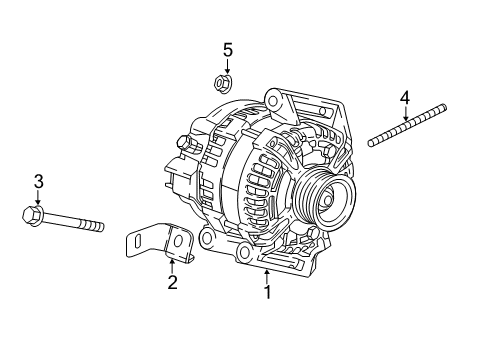 2019 GMC Terrain Alternator Alternator Diagram for 13513713