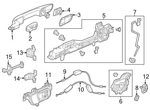 Rear Door HANDLE, R- *NH900L* Diagram for 721203A0A01ZA