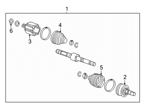 Drive Axles - Front SHAFT ASM-FRT WHL DRV HALF Diagram for 42759672