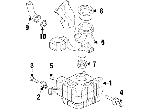 1998 Acura CL Air Intake Tube, Air In. Diagram for 17242P8AA00