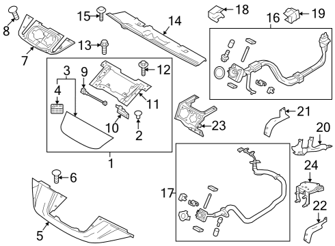 Bumper & Components - Front Screw - Standard Hardware Diagram for 081666121A