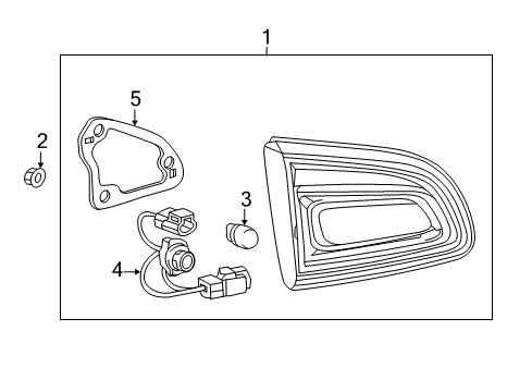 2013 Buick Enclave Backup Lamps Socket & Wire Diagram for 22864095
