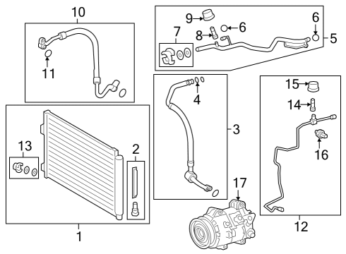 Condenser, Compressor & Lines BOLT, COOLER Diagram for 8844642030