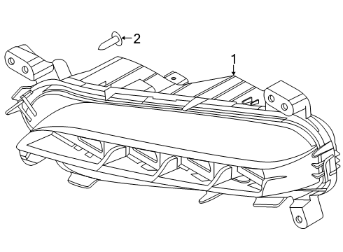 2020 Lincoln Aviator Fog Lamps Fog Lamp Assembly Diagram for LC5Z15201A