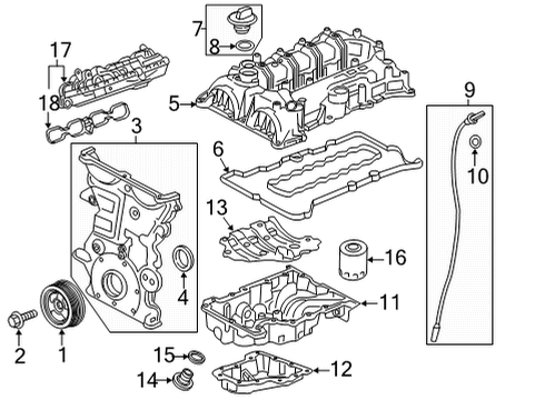 2022 Chevrolet Trax Filters Intake Manifold Diagram for 25202607