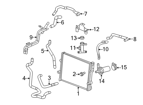 2011 Cadillac CTS Intercooler Hose Diagram for 25888142
