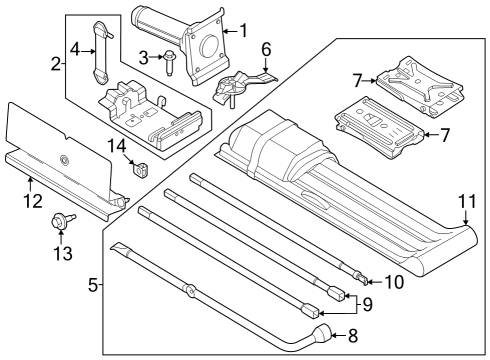 Jack & Components Wheel Stop Diagram for BL3Z17085A