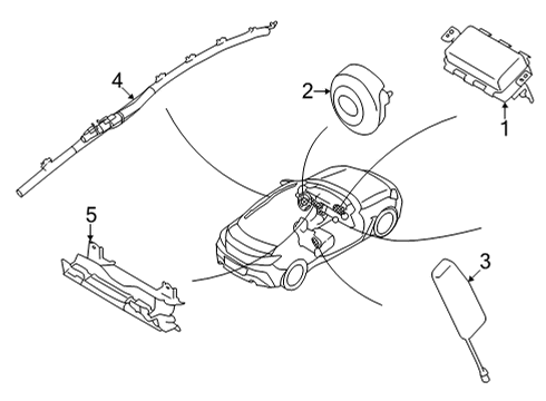 Air Bag Components Head Air Bag Diagram for SU00308985