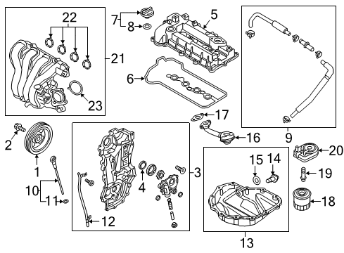 2020 Hyundai Ioniq Throttle Body Hose Assembly-Breather Diagram for 2671003HA1