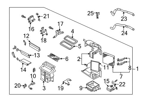 2003 Infiniti I35 Heater Core & Control Valve Hose-Heater, Outlet Diagram for 924105Y700
