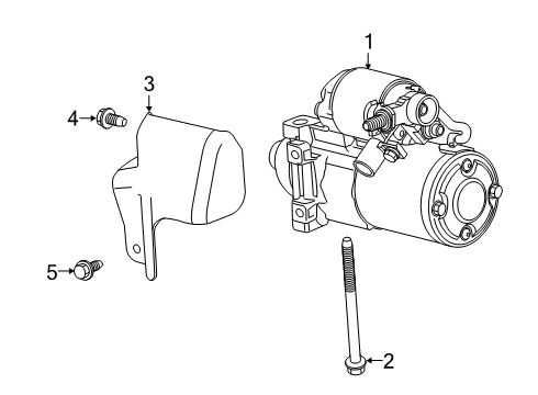 2020 GMC Sierra 1500 Starter STARTER ASM Diagram for 12694627