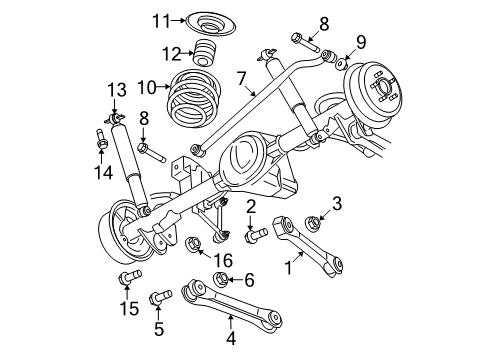 2015 Jeep Wrangler Rear Suspension ABSORBER Pkg-Suspension Diagram for 68047814AB