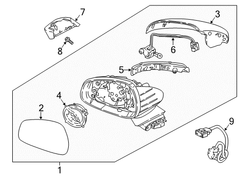 2018 Kia Stinger Mirrors Bolt-Washer Assembly Diagram for 1174708266B