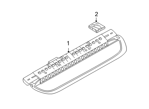 2013 BMW 335i High Mount Lamps Third Stoplamp Diagram for 63257146059