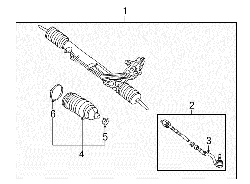 2011 BMW X6 Steering Column, Steering Gear & Linkage, Steering Wheel & Trim Exchange-Steering Box, Electric. Diagram for 32106791050