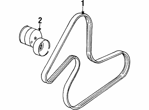 1996 Ford Taurus Belts & Pulleys Belt Tensioner Diagram for F4ZZ6B209A