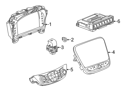 2017 Chevrolet Volt Cluster & Switches, Instrument Panel Cluster Diagram for 84506421
