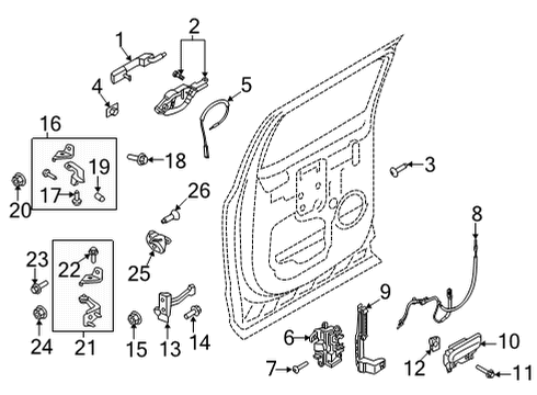 Rear Door REGULATOR ASY - WINDOW Diagram for ML3Z1627000C