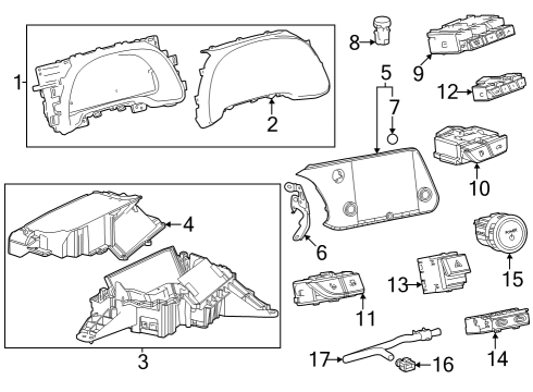 Cluster & Switches, Instrument Panel SWITCH, PUSH START Diagram for 8961178010