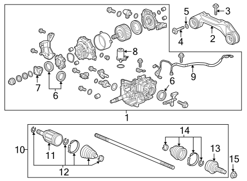 Axle & Differential - Rear RUBBER, RR Diagram for 507103W1A11