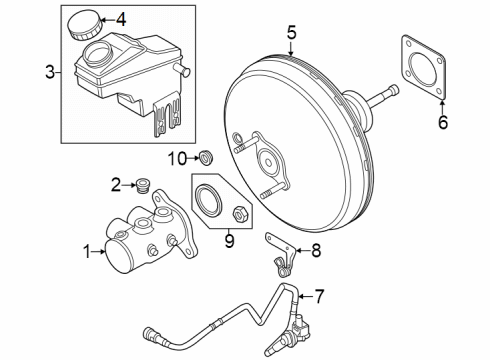 Dash Panel Components Seal-Master Cylinder Reservoir Diagram for 68125171AA