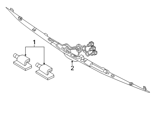 2017 Lincoln MKX License Lamps Socket Panel Diagram for FA1Z13B482A