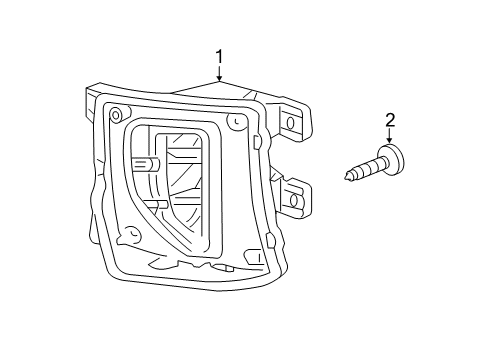 2019 Chevrolet Silverado 1500 Front Lamps - Fog Lamps Fog Lamp Diagram for 84000614