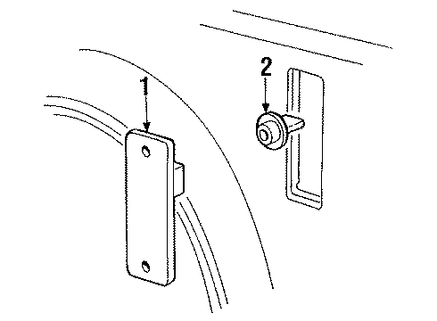 1984 Ford Bronco II Side Marker Lamps Socket Diagram for DODZ15A434B
