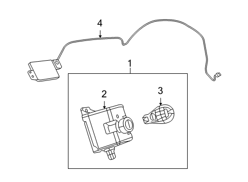 2009 Dodge Journey Electrical Components Key Fob-Integrated Key Fob Diagram for 68079582AA