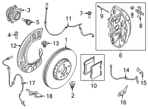Brake Components BRAKE CALIPER HOUSING, RED Diagram for 34106891345