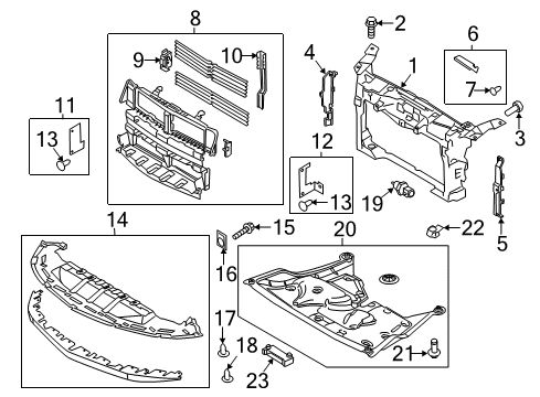 2014 Lincoln MKS Automatic Temperature Controls Deflector Diagram for DG1Z8310F