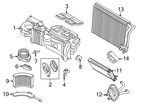 2018 BMW M2 Air Conditioner Suction Pipe Evaporator-Compressor Diagram for 64539364835