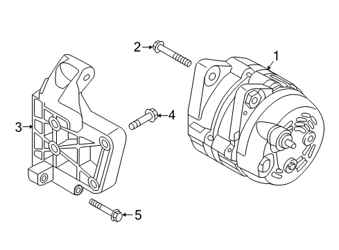 2015 Hyundai Genesis Alternator Bracket-Generator Diagram for 374603F400