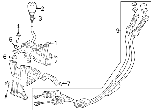 Transmission Shift Lever Collar, Floating Diagram for 54119TGHA01