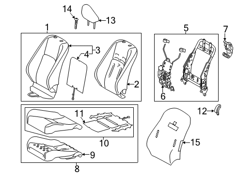 2021 Lexus IS350 Driver Seat Components SPRING ASSY, FR SEAT Diagram for 7164053100