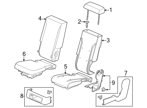 Second Row Seats Reclining Cover I (Deep Black) Diagram for 81954TYAA21ZA