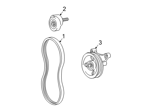1995 Pontiac Sunfire Belts & Pulleys Belt, Water Pump & Generator & P/S Pump Diagram for 24575312
