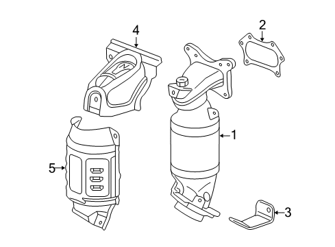 2013 Honda Crosstour Exhaust Manifold Stay, Converter Diagram for 11941R40A00