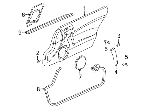 2009 Dodge Viper Interior Trim - Door WEATHERSTRIP-Front Door SILL Secondary Diagram for 4865565AD