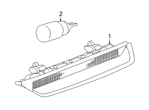 Bulbs Lamp Asm, High Mount Stop Diagram for 90584882