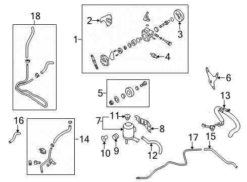 2003 Nissan Altima P/S Pump & Hoses, Steering Gear & Linkage Hose & Tube Assy-Power Steering Diagram for 497208J000