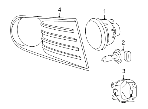 2009 Dodge Journey Fog Lamps Front Fog Lamp Diagram for 4805856AB