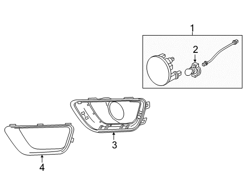 2015 Chevrolet Colorado Bulbs Molding Diagram for 22925739