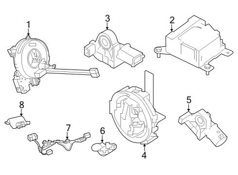 2020 Nissan Altima Air Bag Components HANRESS-OCCUPANT Diagram for 988546CA0A