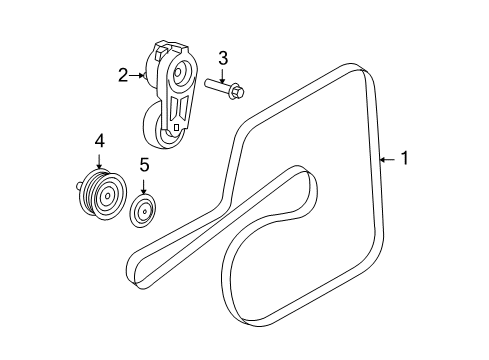 2007 Dodge Charger Belts & Pulleys Pulley-Idler Diagram for 4792835AA