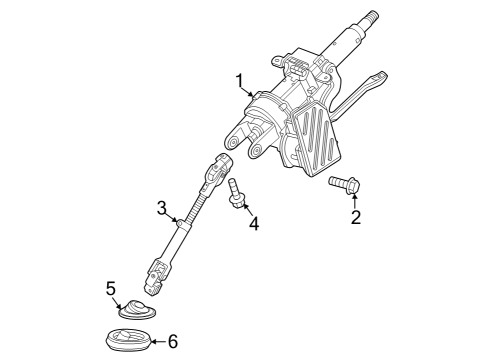 Steering Column Assembly Steering Column Bolt Diagram for 11601806